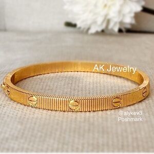 💎LUXURY Groove Screw Style Bracelet, Bangle, Cuff, Click Snap Love Flex